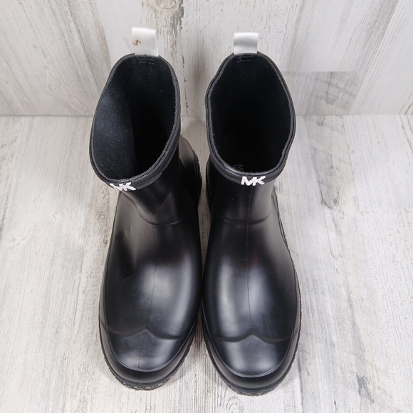 Michael Kors Black Mac PVC Rain Ankle Bootie #1352 - Picture 3 of 12